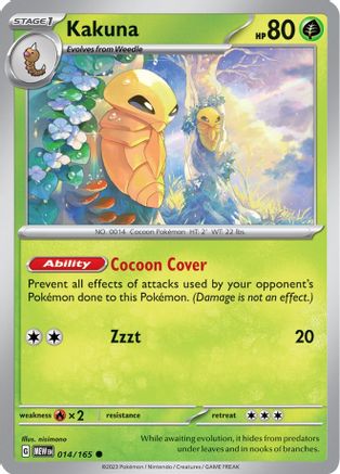 Kakuna 014/165 - Reverse Holofoil SV Scarlet & Violet 151 - Common