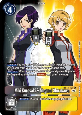 Miki Kurosaki & Megumi Shirakawa (Box Topper) (BT13-101) - Versus Royal Knights Foil
