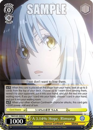 A 3.14% Hope, Rimuru (TSK/S101-E004 R) - That Time I Got Reincarnated as a Slime Vol.3