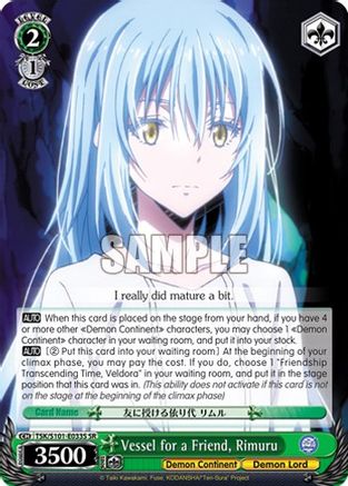 Vessel for a Friend, Rimuru (SR) (TSK/S101-E033S SR) - That Time I Got Reincarnated as a Slime Vol.3