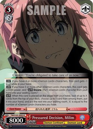 Pressured Decision, Milim (TSK/S101-E053 R) - That Time I Got Reincarnated as a Slime Vol.3