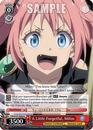 A Little Forgetful, Milim (TSK/S101-E056 U) - That Time I Got Reincarnated as a Slime Vol.3