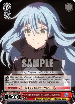 A Fight to Become the Demon Lord, Rimuru (TSK/S101-E062 C) - That Time I Got Reincarnated as a Slime Vol.3