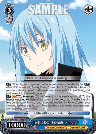 To His Dear Friends, Rimuru (SR) (TSK/S101-E082S (SR)) - That Time I Got Reincarnated as a Slime Vol.3