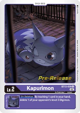 Kapurimon (BT13-006) - Versus Royal Knights Pre-Release Cards Foil