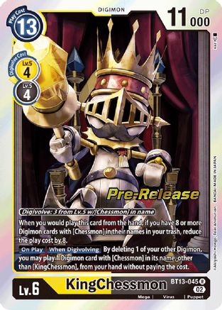 KingChessmon (BT13-045) - Versus Royal Knights Pre-Release Cards Foil