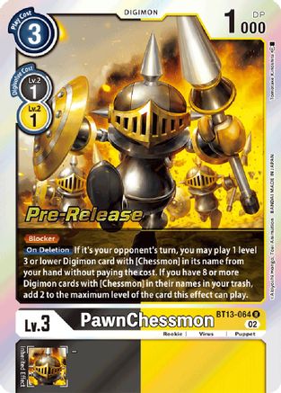 PawnChessmon - BT13-064 (BT13-064) - Versus Royal Knights Pre-Release Cards Foil