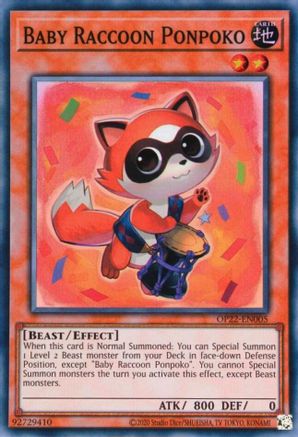 Baby Raccoon Ponpoko (OP22-EN005) - OTS Tournament Pack 22 Unlimited
