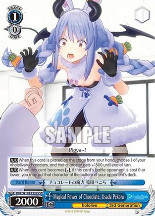 Magical Power of Chocolate, Usada Pekora (SR) (HOL/W104-E137S SR) - hololive production Vol.2