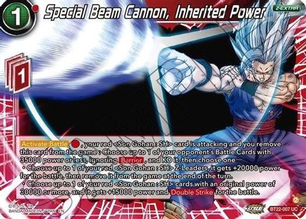 Special Beam Cannon, Inherited Power (BT22-007) - Critical Blow Foil