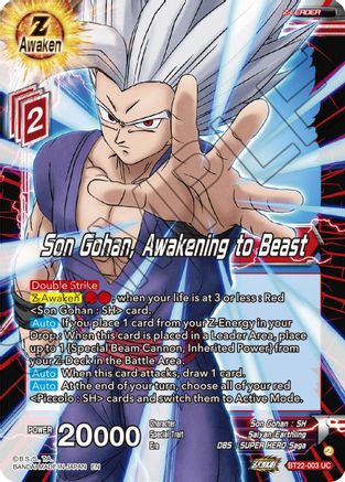 Son Gohan, Awakening to Beast (BT22-003) - Critical Blow