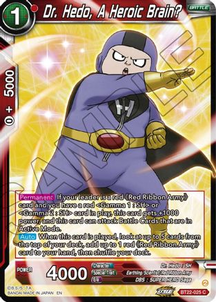 Dr Hedo, A Heroic Brain? (BT22-025) - Critical Blow
