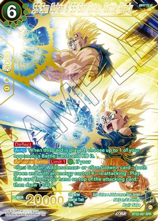 SS Son Gohan & SS Son Goten, Battle Ready (SPR) (BT22-067) - Critical Blow Foil