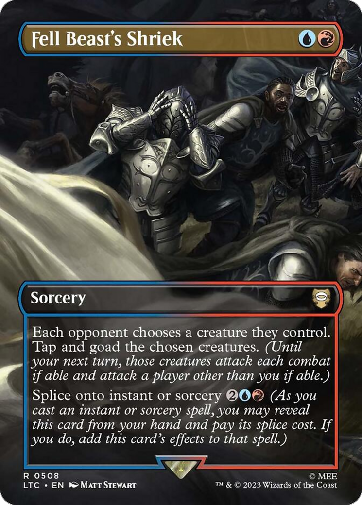 Fell Beast's Shriek (Borderless) (LTC-508) - Tales of Middle-earth Commander (Borderless)