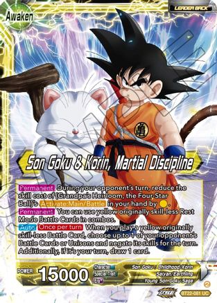 Son Goku // Son Goku & Korin, Martial Discipline (BT22-081) - Critical Blow Foil
