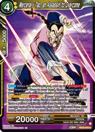 Mercenary Tao, an Assassin to Overcome (BT22-100) - Critical Blow Foil