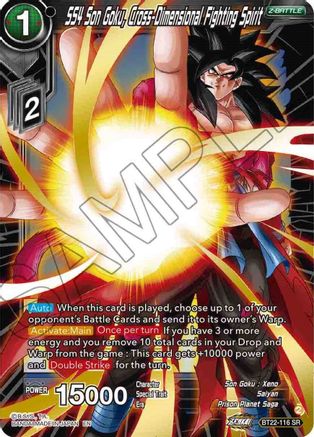 SS4 Son Goku, Cross Dimensional Fighting Spirit (BT22-116) - Critical Blow Foil