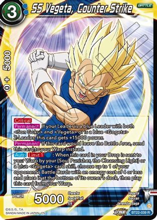 SS Vegeta, Counter Strike (BT22-039) - Critical Blow Foil