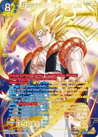 SS Gogeta, Sparking to Utmost Limit (SPR) (BT22-137) - Critical Blow Foil