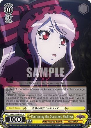 Confirming the Operation, Shalltear (OVL/S99-E009 U) - Nazarick: Tomb of the Undead Vol.2