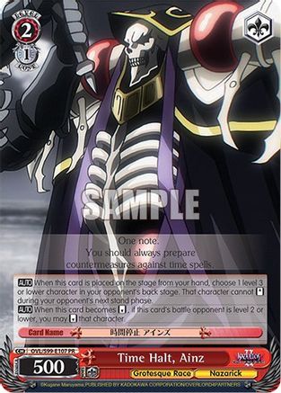 Time Halt, Ainz (OVL/S99-E107 PR) - Nazarick: Tomb of the Undead Vol.2