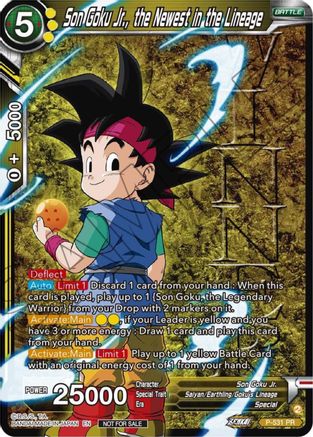 Son Goku Jr., the Newest in the Lineage (Winner-Stamped) (Zenkai Series Tournament Pack Vol.5) (P-531) - Tournament Promotion Cards