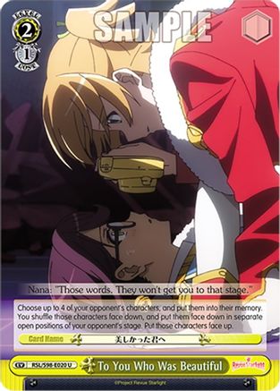 To You Who Was Beautiful (RSL/S98-E020 U) - Revue Starlight The Movie