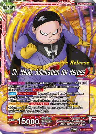 Dr. Hedo // Dr Hedo, Admiration for Heroes (BT22-002) - Critical Blow PreRelease Cards Foil