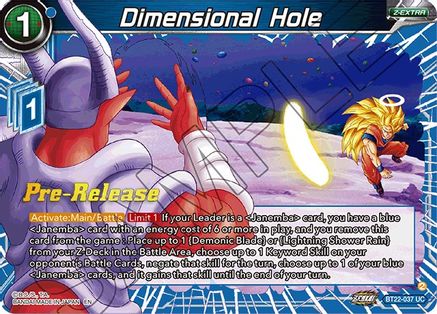 Dimensional Hole (BT22-037) - Critical Blow PreRelease Cards Foil