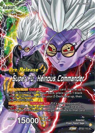 Fu // Super Fu, Heinous Commander (BT22-115) - Critical Blow PreRelease Cards Foil