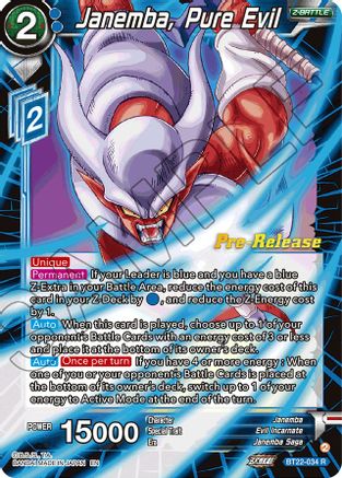Janemba, Pure Evil (BT22-034) - Critical Blow PreRelease Cards Foil