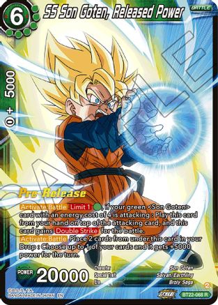 SS Son Goten, Released Power (BT22-068) - Critical Blow PreRelease Cards Foil