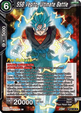 SSB Vegito, Ultimate Battle (BT22-121) - Critical Blow PreRelease Cards Foil