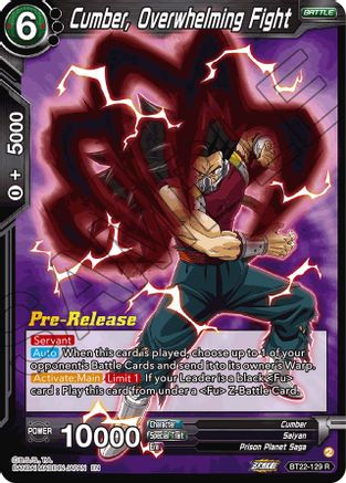 Cumber, Overwhelming Fight (BT22-129) - Critical Blow PreRelease Cards Foil