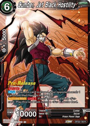 Cumber, Jet Black Hostility (BT22-130) - Critical Blow PreRelease Cards Foil