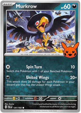 Murkrow 131/193 Trick or Trade BOOster Bundle 2023 - Common