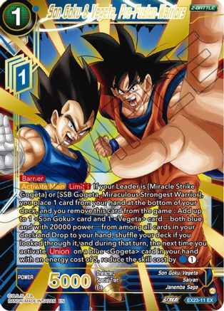 Son Goku & Vegeta, Pre-Fusion Warriors (EX23-11) - Expansion Deck Box Set 23 Premium Anniversary Box 2023 Foil