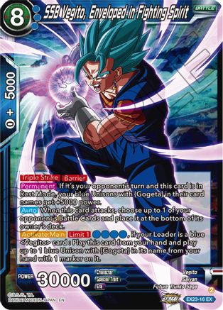 SSB Vegito, Enveloped in Fighting Spirit (EX23-16) - Expansion Deck Box Set 23 Premium Anniversary Box 2023 Foil