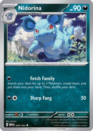 Nidorina 030/165 SV Scarlet & Violet 151 - Uncommon