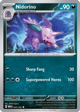 Nidorino 033/165 SV Scarlet & Violet 151 - Uncommon