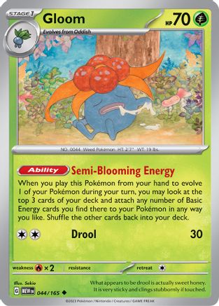 Gloom 044/165 SV Scarlet & Violet 151 - Uncommon