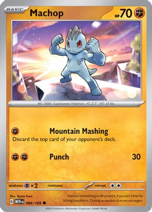 Machop 066/165 - Reverse Holofoil SV Scarlet & Violet 151 - Common