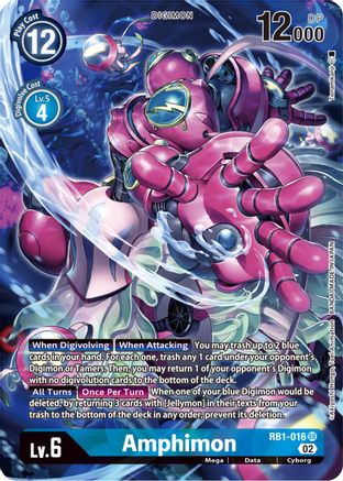 Amphimon (Textured Alternate Art) (RB1-016) - Resurgence Booster Foil
