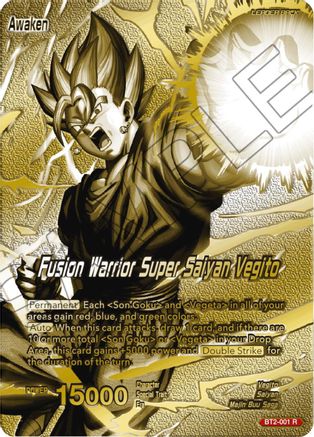 Vegito // Fusion Warrior Super Saiyan Vegito (Championship 2023 Golden Card Vol.3) (BT2-001) - Tournament Promotion Cards Foil