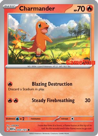 Charmander 004/165 - Reverse Holofoil Miscellaneous Cards & Products - Promo