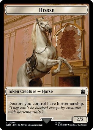 Horse // Clue (0022) Double-Sided Token (WHO-4 // 22) - Universes Beyond: Doctor Who Foil