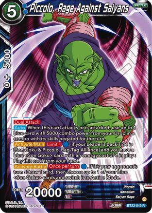 Piccolo, Rage Against Saiyans (BT23-049) - Perfect Combination Foil