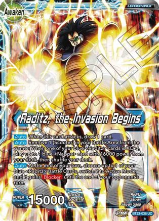 Raditz // Raditz, the Invasion Begins (BT23-038) - Perfect Combination Foil