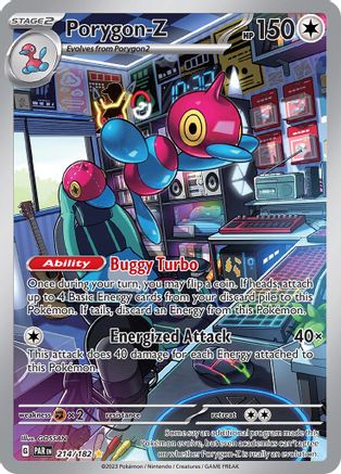Porygon-Z 214/182 - Holofoil SV04 Paradox Rift - Illustration Rare