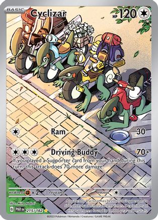 Cyclizar 215/182 - Holofoil SV04 Paradox Rift - Illustration Rare